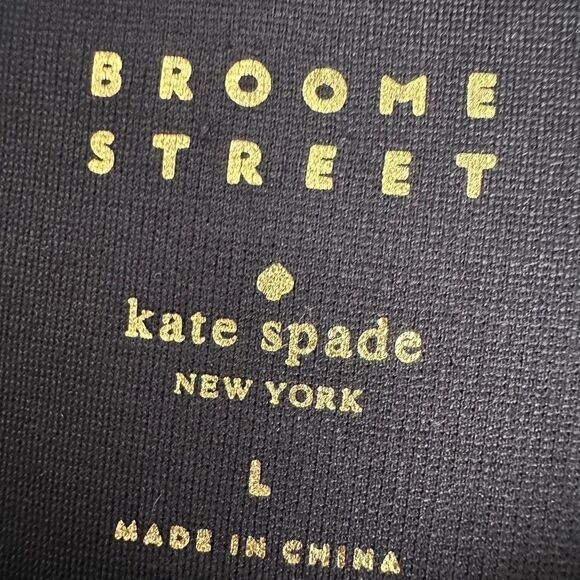 NWT KATE SPADE BROOME STREET size L Bell Sleeve Ponte Dress mini black flare - Picture 8 of 10
